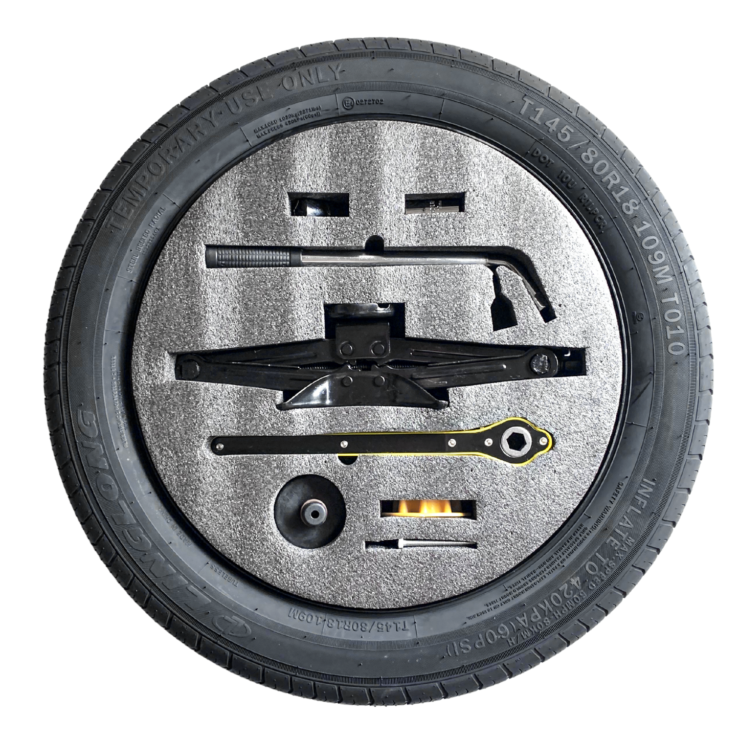 Tesla 2024-2026 Model 3 Donut Tire 145/80r18 with Heavy Duty Carrying Bag