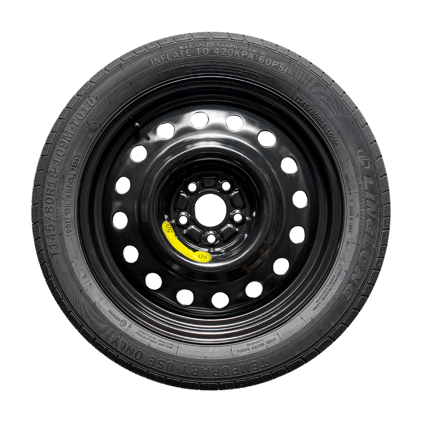 Tesla 2024-2026 Model 3 Donut Tire 145/80r18 with Heavy Duty Carrying Bag