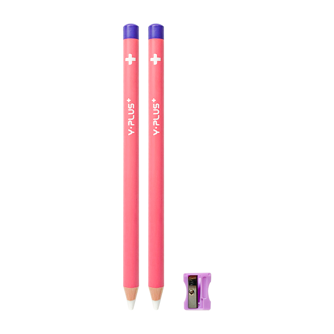 Y-Plus+ 2 Pcs Eraser Pen with 1 Pc Sharpener