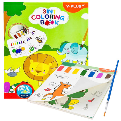 Y-Plus+ 3 in 1 Water Coloring Book