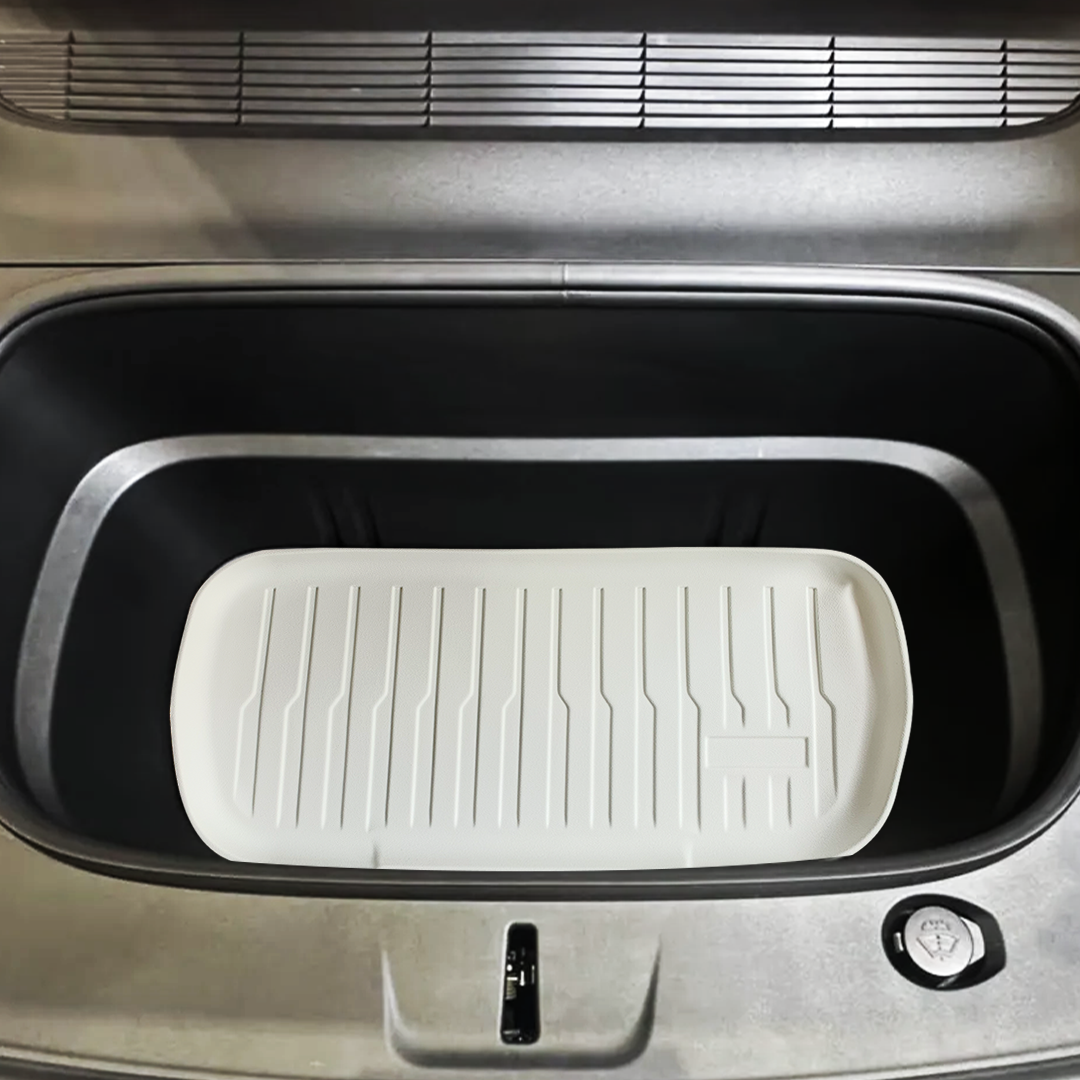 TESLA 2025/2026 Model Y Juniper Waterproof TPE Odorless Cargo Liners Floor Mats - White 1 SET (9PCS)