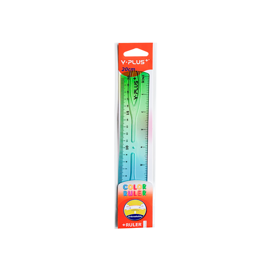 Y-Plus+ 1 Pc Unbreakable Color Ruler 20cm