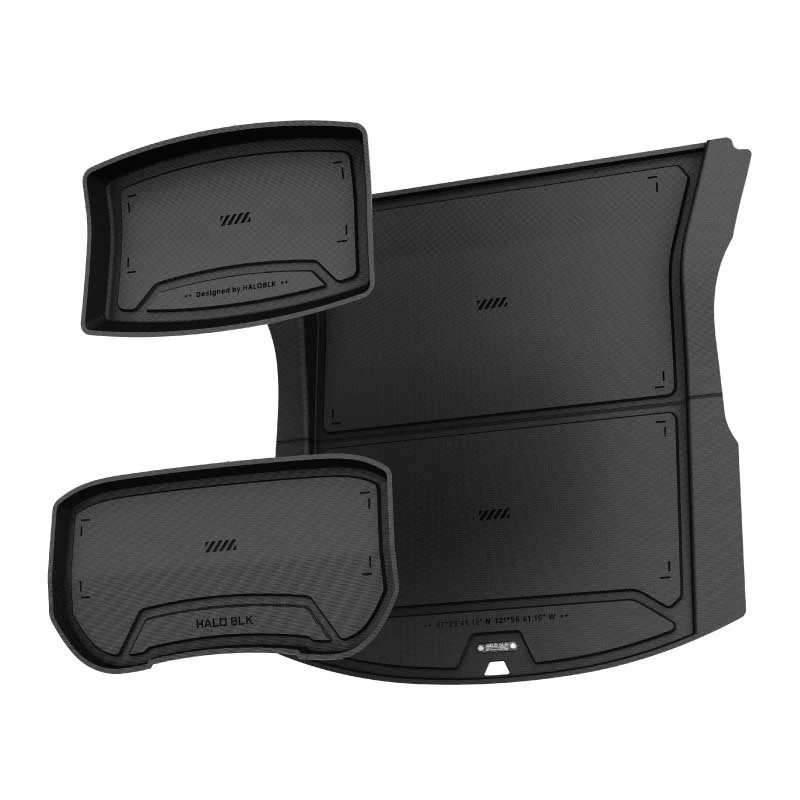 HALOBLK Tesla 2024-2026 Model 3 Highland Injected Molded Odorless Front/Rear Trunk Mat and Trunk Pad