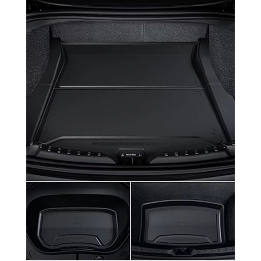 HALOBLK Tesla 2024-2026 Model 3 Highland Injected Molded Odorless Front/Rear Trunk Mat and Trunk Pad