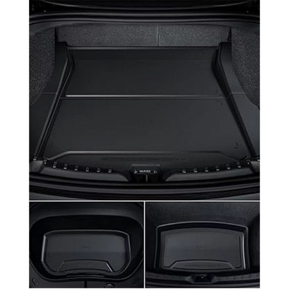 HALOBLK Tesla 2024-2026 Model 3 Highland Injected Molded Odorless Front/Rear Trunk Mat and Trunk Pad