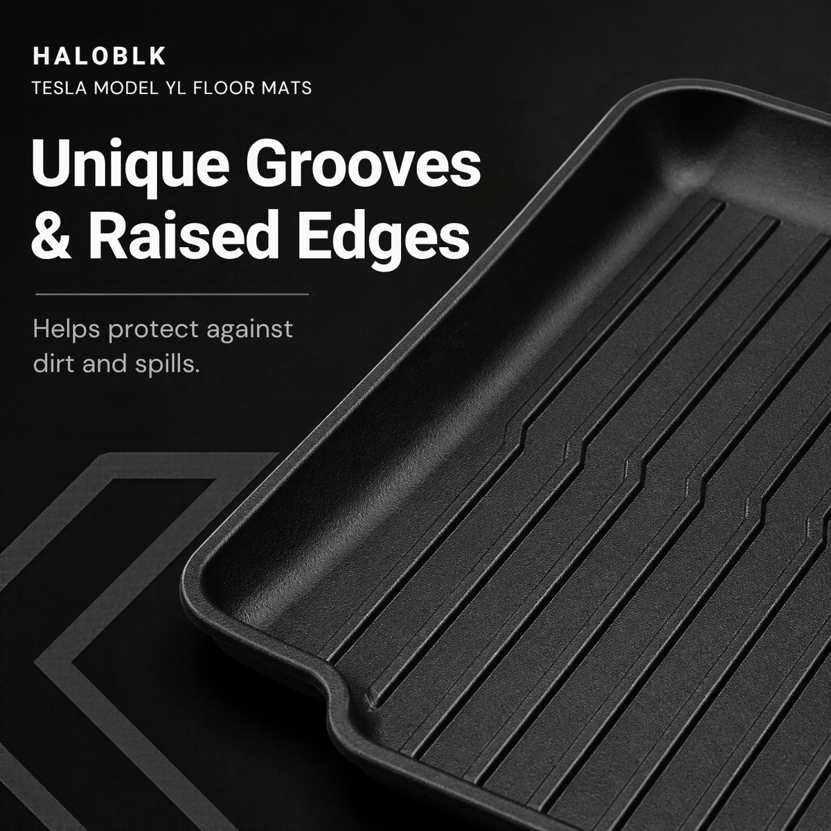 HALOBLK Tesla 2026-2027 Model YL Waterproof TPE Odorless Cargo Liners Trunk Mats - 1 SET (5PCS)