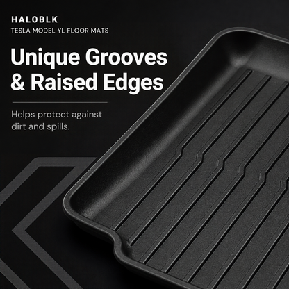 HALOBLK Tesla 2026-2027 Model YL Waterproof TPE Odorless Cargo Liners Trunk Mats - 1 SET (5PCS)