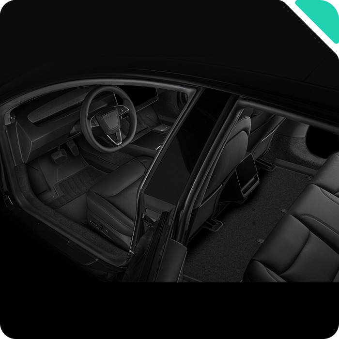 HALOBLK Tesla Model 3 Highland Waterproof Injected Molded TPE Cargo Liners Floor Mats - Double Layer