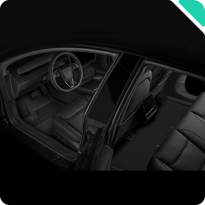 HALOBLK Tesla Model 3 Highland Waterproof Injected Molded TPE Cargo Liners Floor Mats - Double Layer