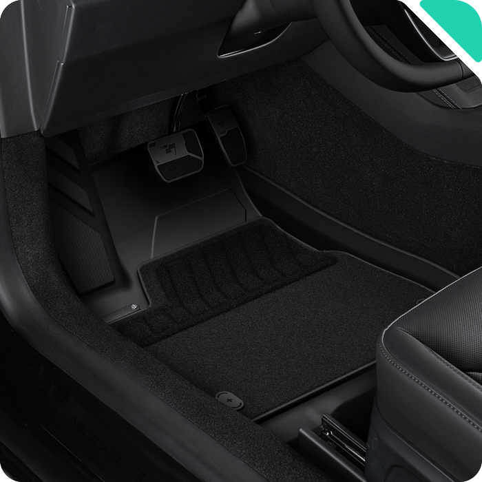 HALOBLK Tesla Model 3 Highland Waterproof Injected Molded TPE Cargo Liners Floor Mats - Double Layer