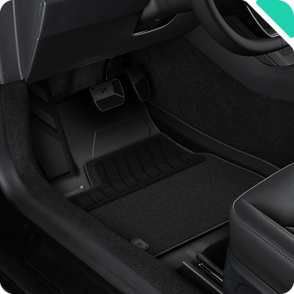 HALOBLK Tesla Model 3 Highland Waterproof Injected Molded TPE Cargo Liners Floor Mats - Double Layer