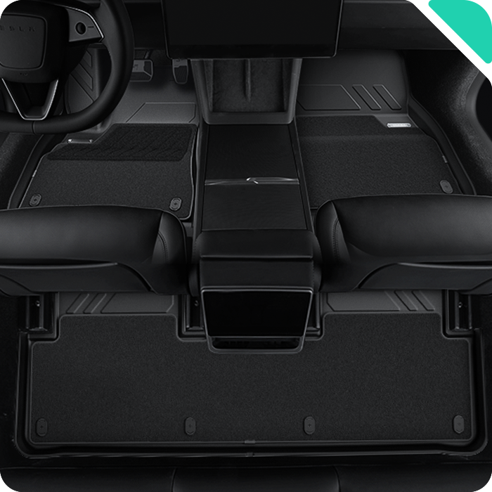 HALOBLK Tesla Model 3 Highland Waterproof Injected Molded TPE Cargo Liners Floor Mats - Double Layer