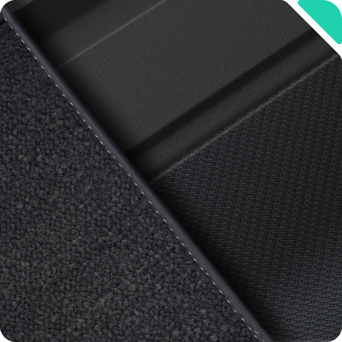 HALOBLK Tesla Model 3 Highland Waterproof Injected Molded TPE Cargo Liners Floor Mats - Double Layer