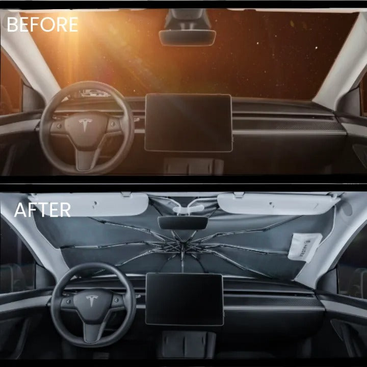 HALOBLK Tesla Model Y | Model YL | Model 3 | NASA Windshield Sunshade Umbrella - Voyager 2