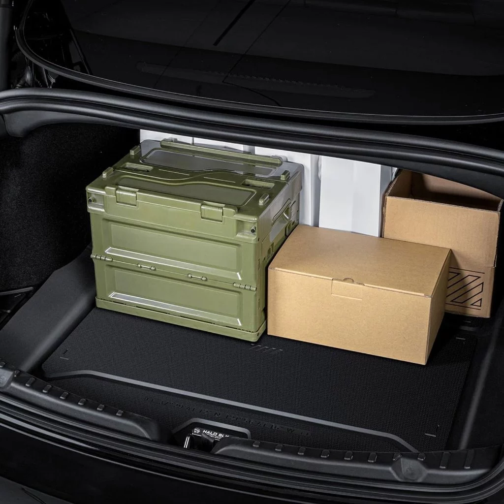 HALOBLK Tesla 2024-2026 Model 3 Highland Injected Molded Odorless Front/Rear Trunk Mat and Trunk Pad