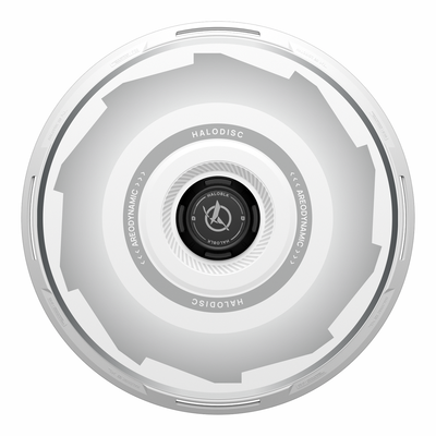 HALODISC 2 Gear (White) | Set of 4 Wheel Covers for Tesla Model Y, Model Y L and Model 3 19" Crossflow Wheel