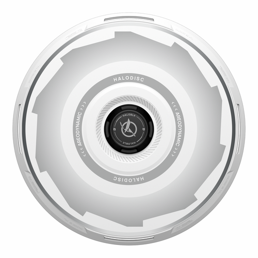 HALODISC 2 Gear (White) | Set of 4 Wheel Covers for Tesla Model Y, Model Y L and Model 3 19" Crossflow Wheel