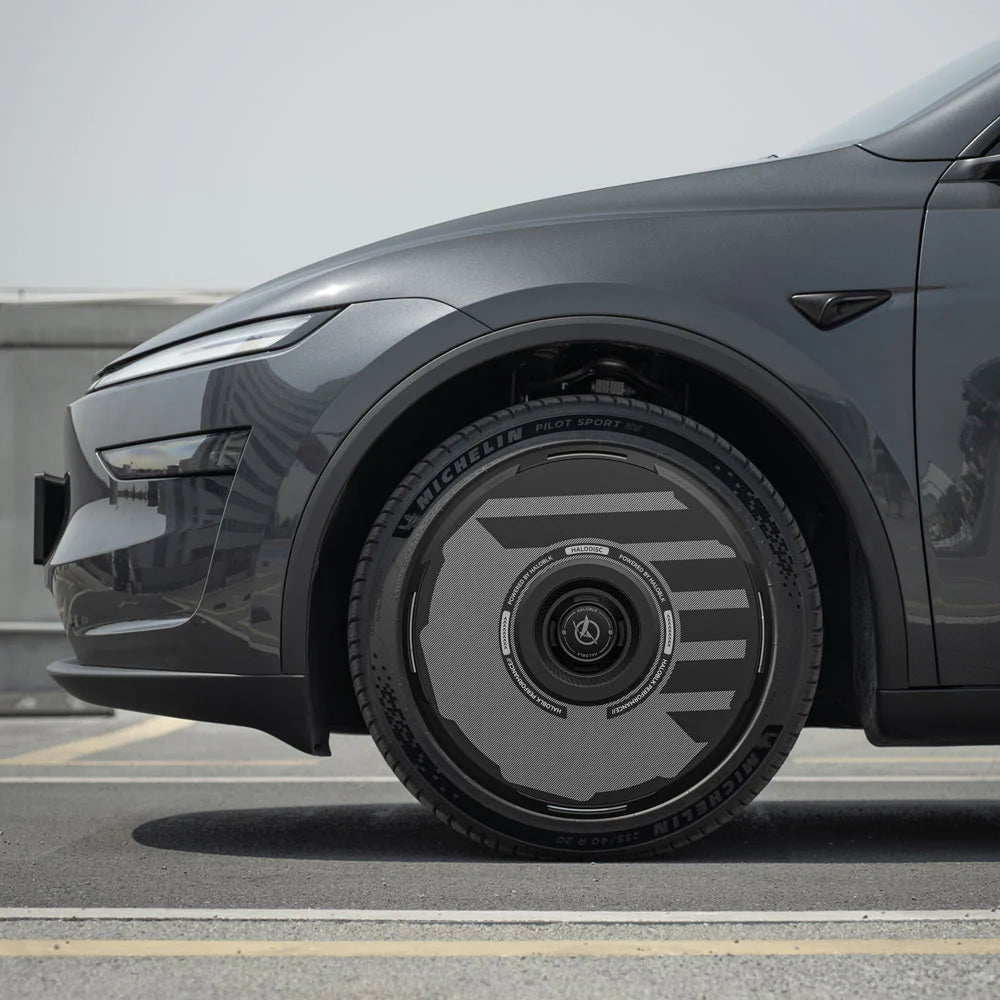 HALODISC 2 H-Industry (Black) | Set of 4 Wheel Covers for Tesla  Model 3 & Model Y 19" Crossflow Wheel