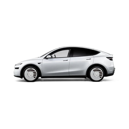 HALODISC 2  H-Industry(White) | Set of 4 Wheel Covers for Tesla  Model 3 & Model Y 19" Crossflow Wheel