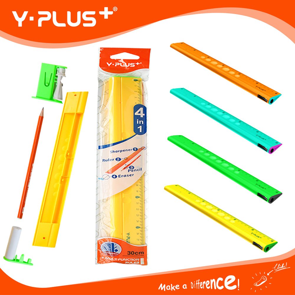 Y-Plus+ 4 in 1 Multifunction Ruler – The Little Store