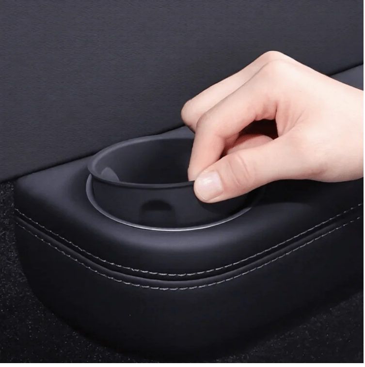 3W TESLA 2026 Model YL TPE Waterproof Third Row Cup Holder - 1 SET (2PCS)