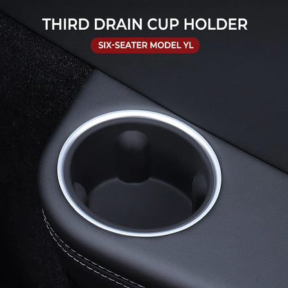 3W TESLA 2026 Model YL TPE Waterproof Third Row Cup Holder - 1 SET (2PCS)