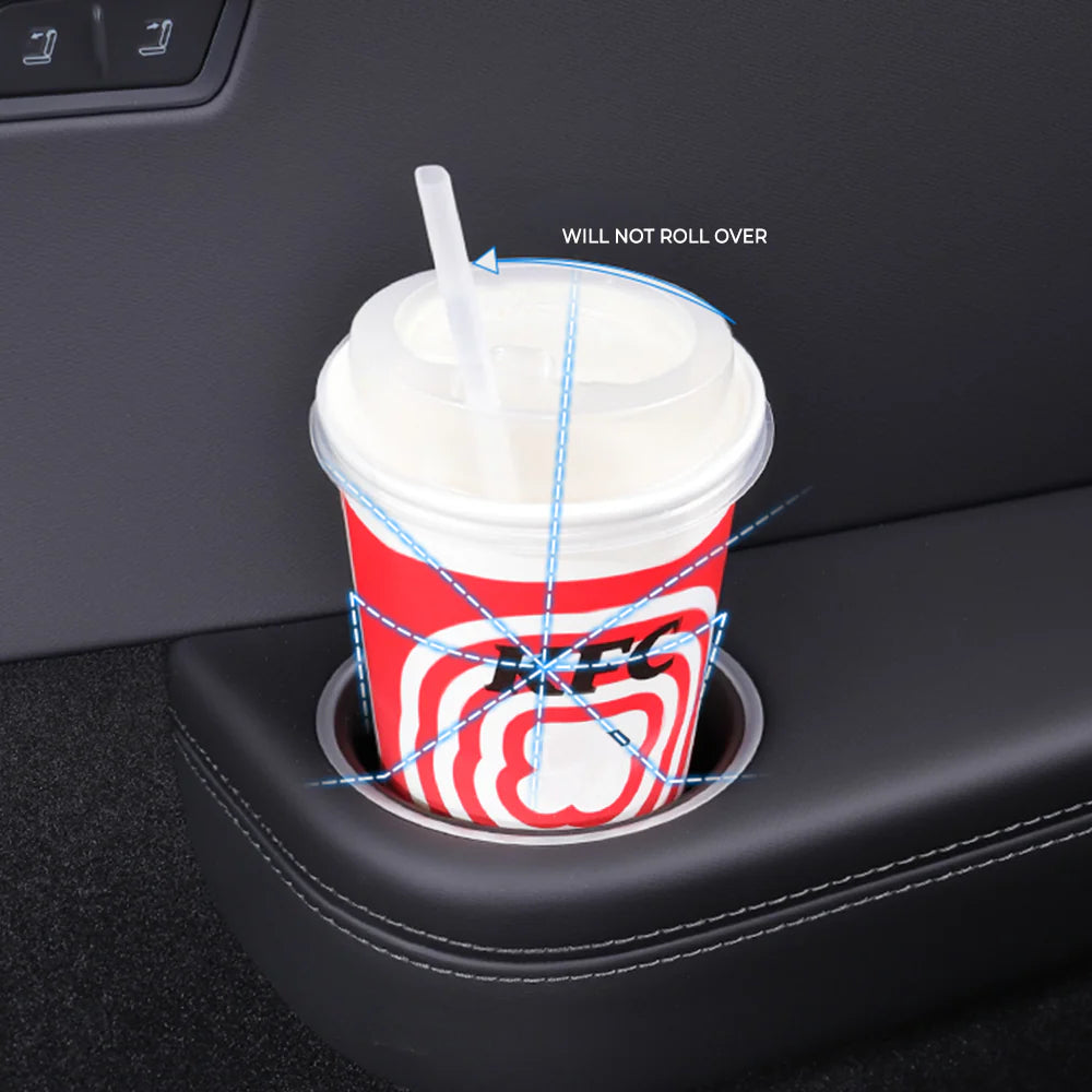 3W TESLA 2026 Model YL TPE Waterproof Third Row Cup Holder - 1 SET (2PCS)