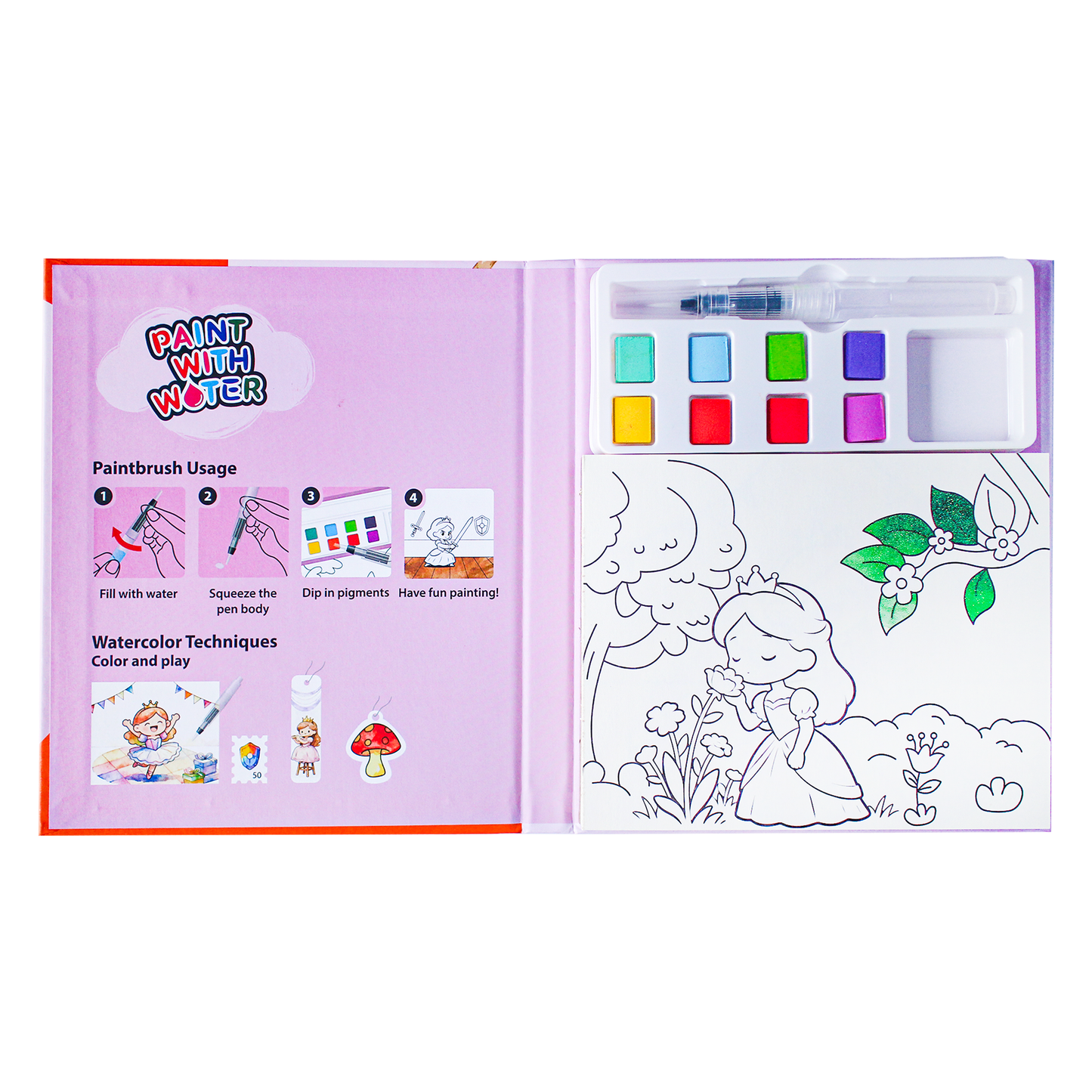 Y-Plus+ Paint with Water Coloring Book