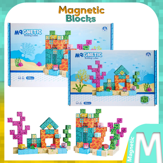 Magnetic Building Blocks Educational Puzzle Toy Underwater Theme
