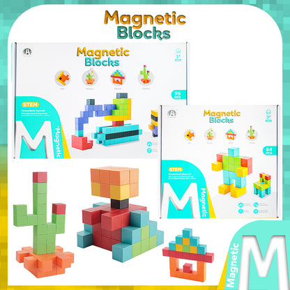 Magnetic Building Blocks Educational Puzzle Toy Color Cubes