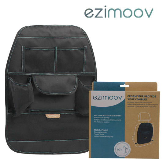 EZIMOOV Travel Plus Eco Designed Car Seat Organizer & Protector