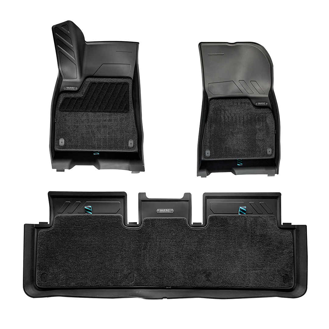 HALOBLK Tesla Model 3 Highland Waterproof Injected Molded TPE Cargo Liners Floor Mats - Double Layer