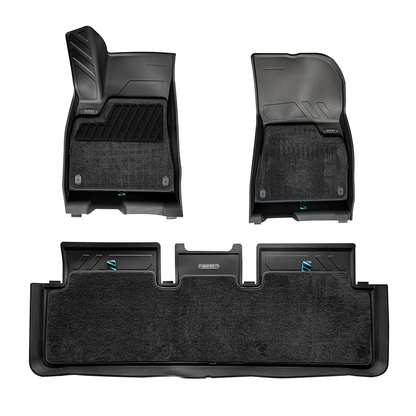 HALOBLK Tesla Model 3 Highland Waterproof Injected Molded TPE Cargo Liners Floor Mats - Double Layer