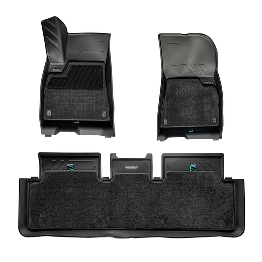 HALOBLK Tesla Model 3 Highland Waterproof Injected Molded TPE Cargo Liners Floor Mats - Double Layer