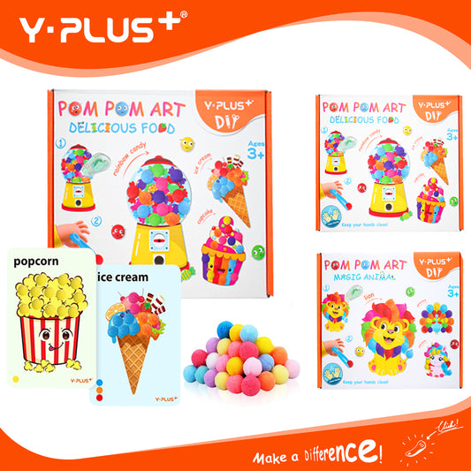 Y-Plus+ Pom Pom Art Delicious Food & Magic Animal