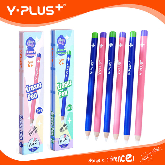 Y-Plus+ Eraser Pen with Sharpener