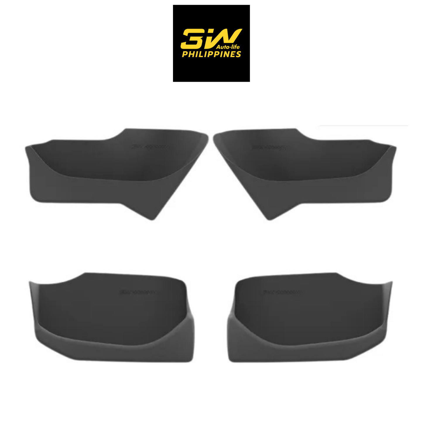 3W TESLA 2024-2026 Model 3 TPE Front and Rear Door Storage Box Protection - 1 SET (4PCS)