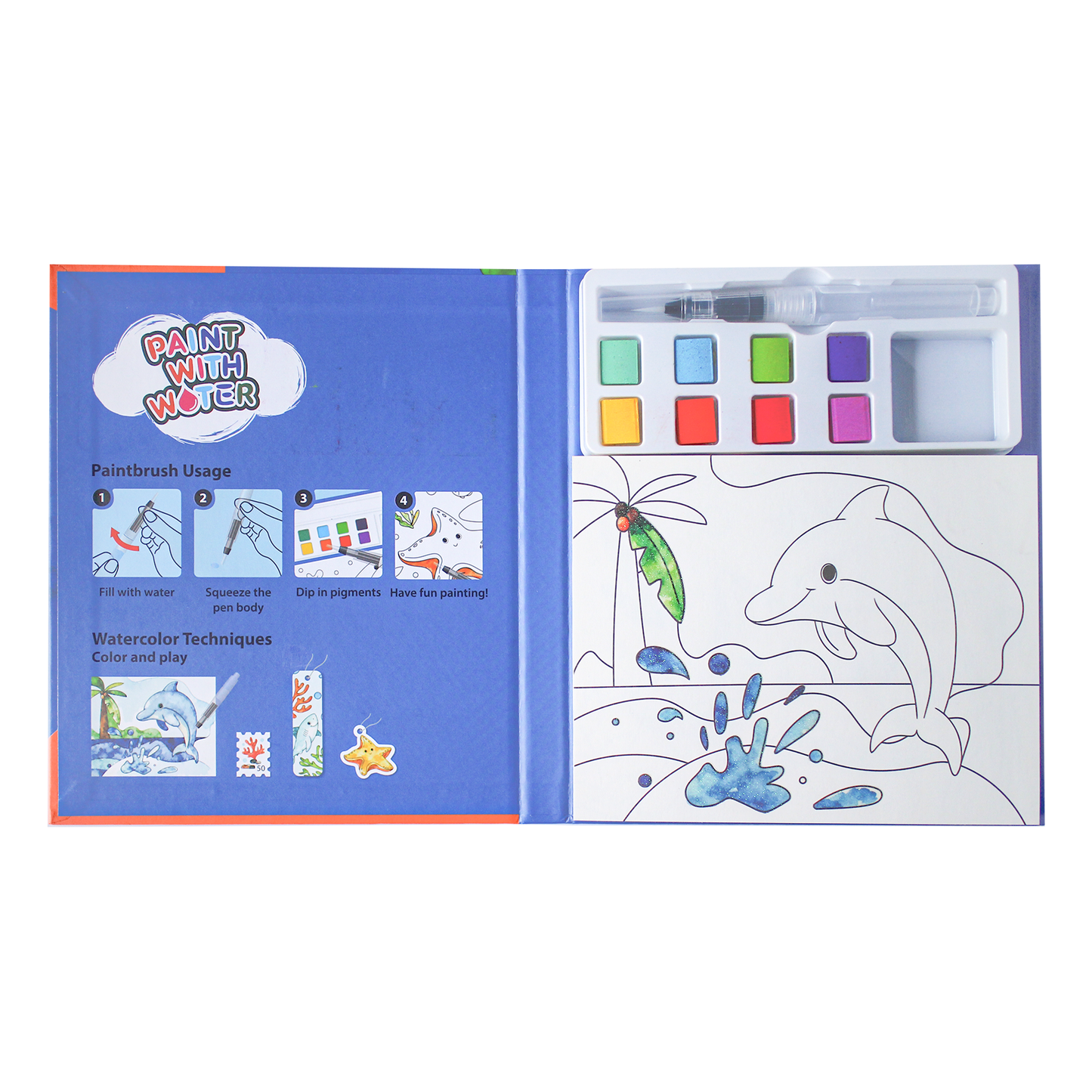 Y-Plus+ Paint with Water Coloring Book