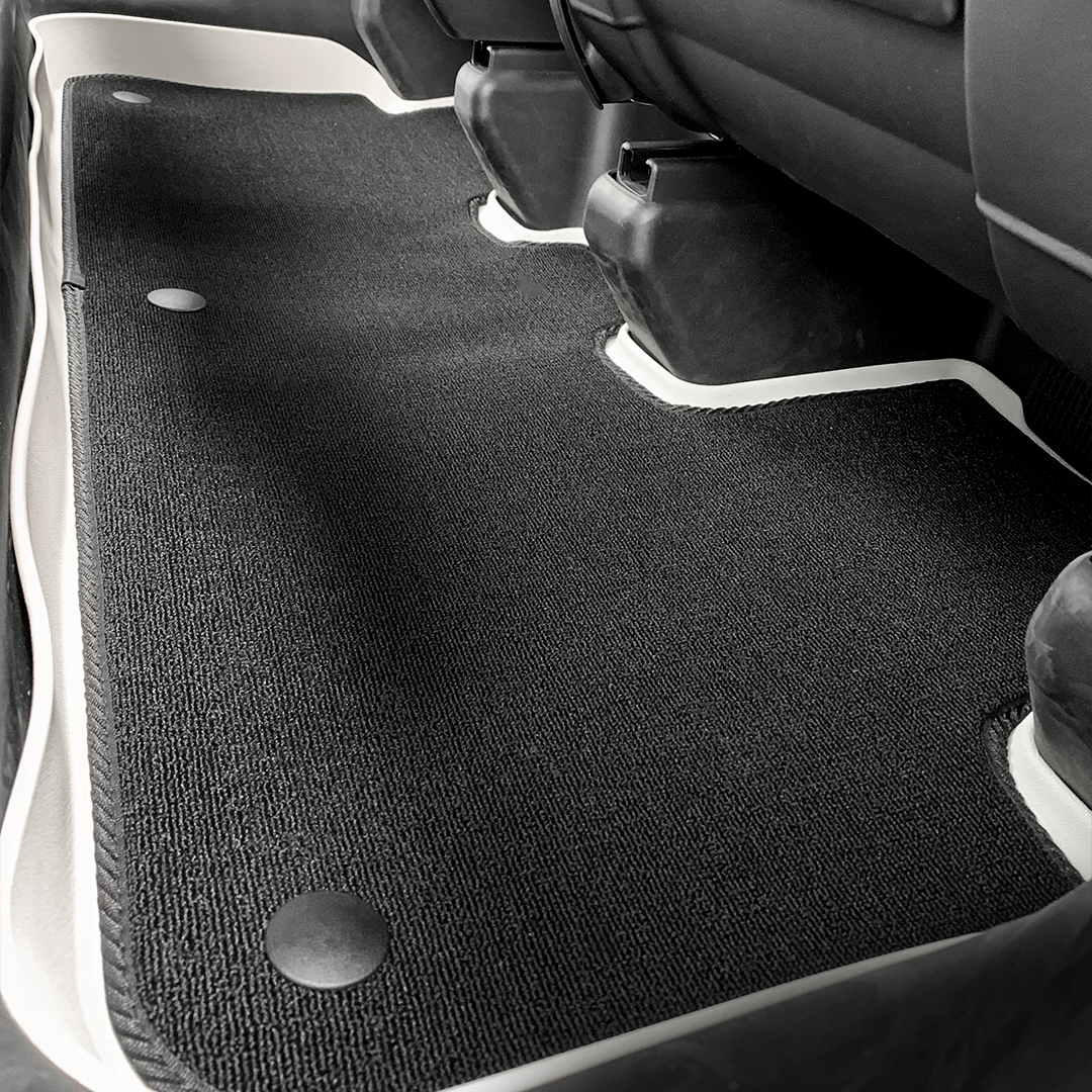 TESLA 2025/2026 Model Y Juniper Waterproof TPE Odorless Cargo Liners Floor Mats - White 1 SET (9PCS)