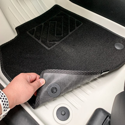 TESLA 2025/2026 Model Y Juniper Waterproof TPE Odorless Cargo Liners Floor Mats - White 1 SET (9PCS)