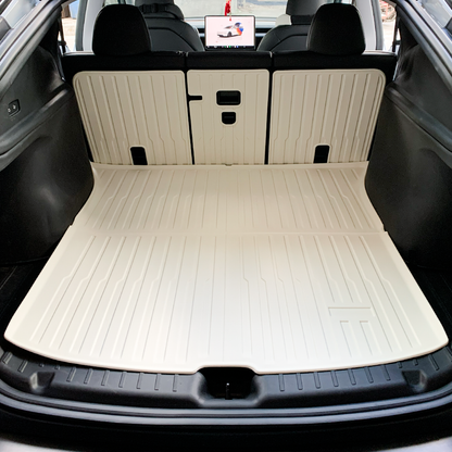 TESLA 2025/2026 Model Y Juniper Waterproof TPE Odorless Cargo Liners Floor Mats - White 1 SET (9PCS)