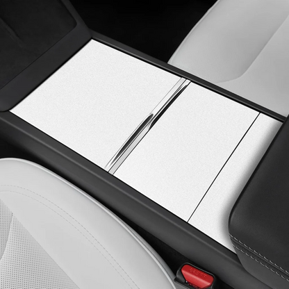 TESLA Model Y| Model YL | Model 3 Silicone Center Console Sticker Protection Cover Kit (Matte White)
