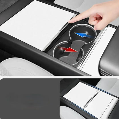 TESLA Model Y| Model YL | Model 3 Silicone Center Console Sticker Protection Cover Kit (Matte White)