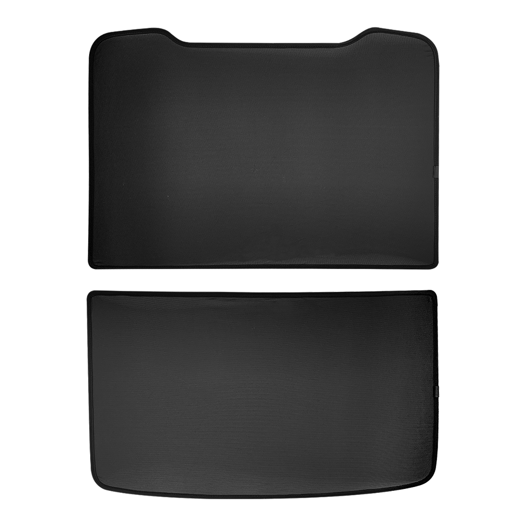TESLA 2025/2026 Model Y Juniper Foldable Front and Rear Sunroof Mesh Sunshade for Glass Roof (Black)