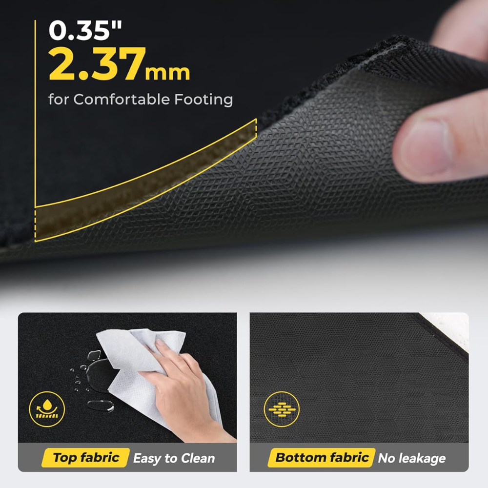 3W TESLA 2025-2026 MODEL Y Juniper All-Weather Double Layer Injected Molded TPE Odorless Cargo Liners Floormats - 1 SET (9 PCS)