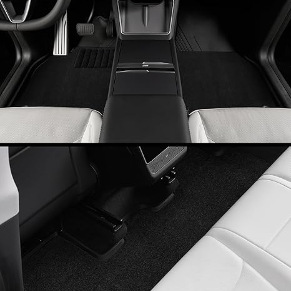 3W TESLA 2025-2026 MODEL Y Juniper All-Weather Double Layer Injected Molded TPE Odorless Cargo Liners Floormats - 1 SET (9 PCS)