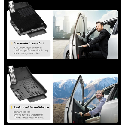 3W TESLA 2025-2026 MODEL Y Juniper All-Weather Double Layer Injected Molded TPE Odorless Cargo Liners Floormats - 1 SET (9 PCS)