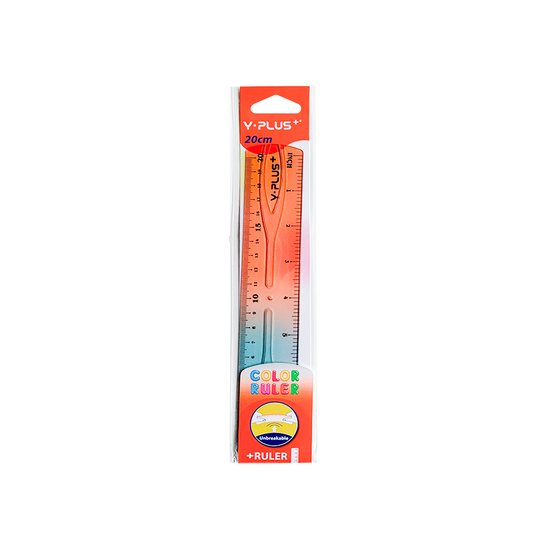 Y-Plus+ 1 Pc Unbreakable Color Ruler 20cm