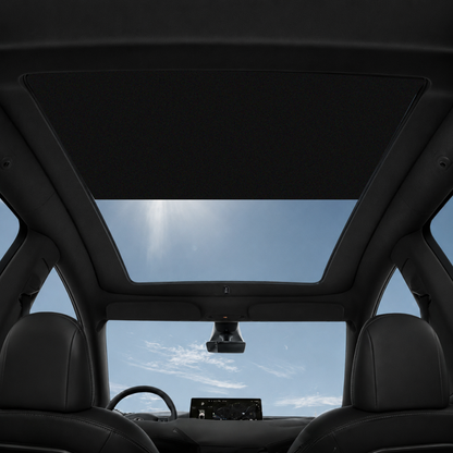 TESLA 2025/2026 Model Y Juniper Push button + Voice Command Electric Retractable Roof Sunshade - Black