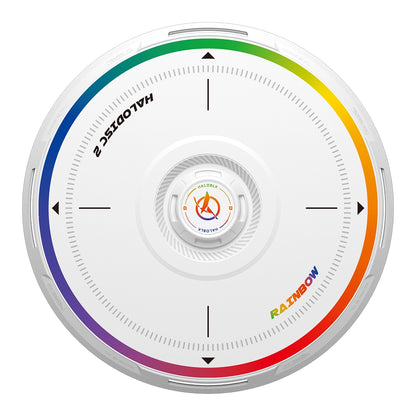 Haloblk HaloDisc 2 Wheel Covers for Tesla Model 3 & Model  Y Juniper 19" Crossflow Wheels - Rainbow Road (White)